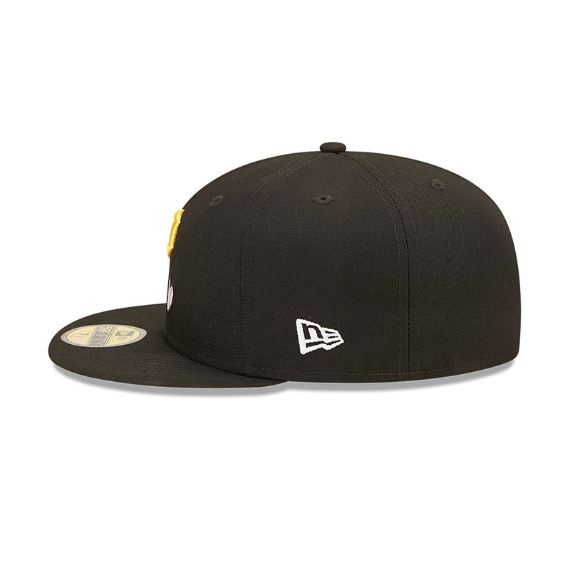 Black New Era Pittsburgh Pirates MLB Team Heart Fitted Cap 59fifty | RUJB61273