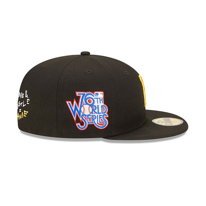 Black New Era Pittsburgh Pirates MLB Team Heart Fitted Cap 59fifty | RUJB61273