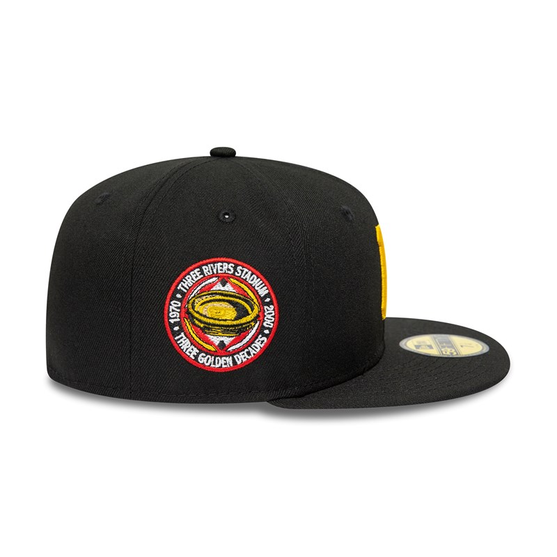 Black New Era Pittsburgh Pirates National League Stadium Fitted Cap 59fifty | QUOL52419