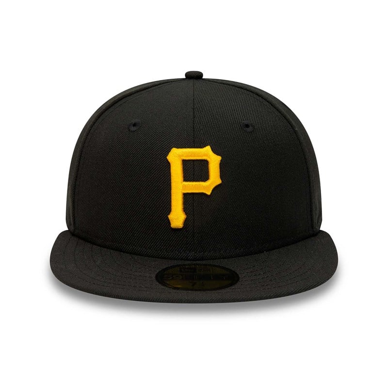 Black New Era Pittsburgh Pirates Premium Authentic On Field Game Wool Fitted Cap 59fifty | BFXG56349