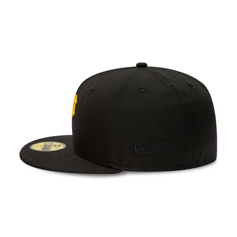 Black New Era Pittsburgh Pirates Premium Authentic On Field Game Wool Fitted Cap 59fifty | BFXG56349