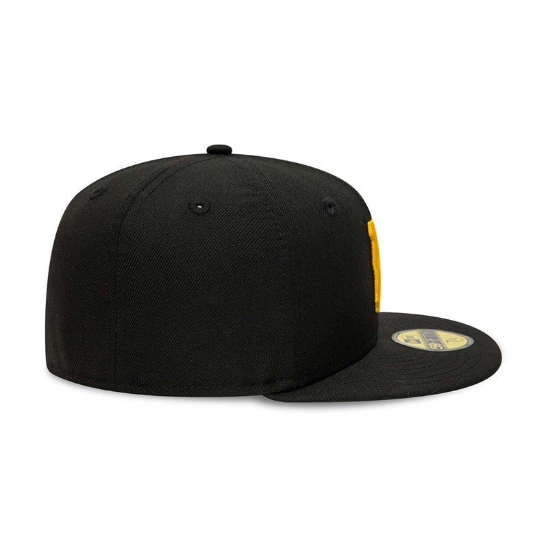 Black New Era Pittsburgh Pirates Premium Authentic On Field Game Wool Fitted Cap 59fifty | BFXG56349