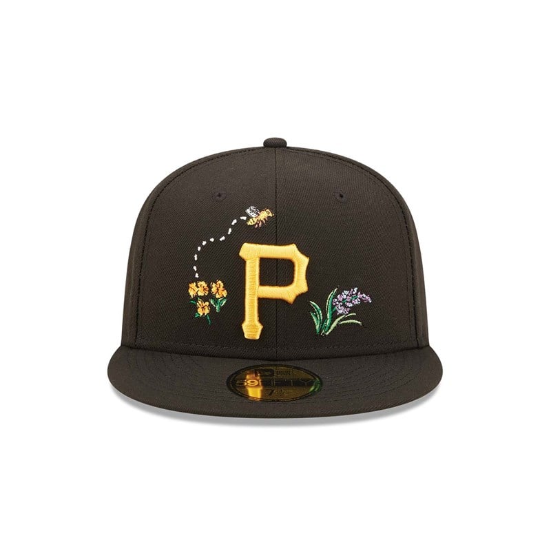 Black New Era Pittsburgh Pirates Watercolour Floral Cap 59fifty | QGEW69053