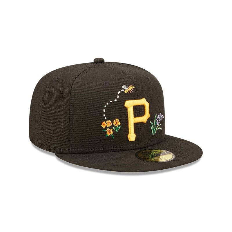 Black New Era Pittsburgh Pirates Watercolour Floral Cap 59fifty | QGEW69053