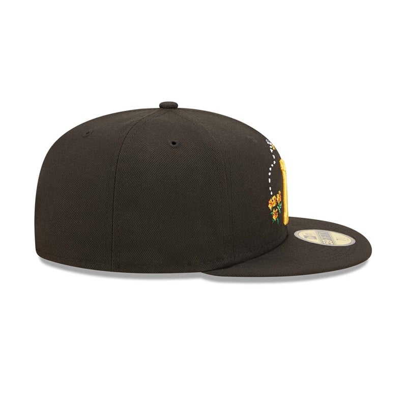 Black New Era Pittsburgh Pirates Watercolour Floral Cap 59fifty | QGEW69053