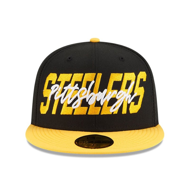 Black New Era Pittsburgh Steelers NFL Draft Fitted Cap 59fifty | BOHT58317