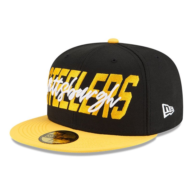 Black New Era Pittsburgh Steelers NFL Draft Fitted Cap 59fifty | BOHT58317