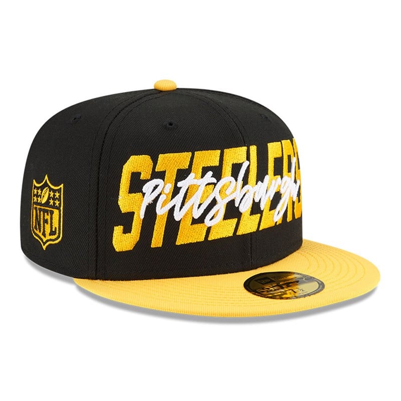 Black New Era Pittsburgh Steelers NFL Draft Fitted Cap 59fifty | BOHT58317