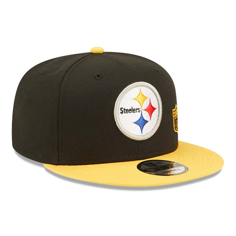 Black New Era Pittsburgh Steelers NFL Letter Arch Cap 9fifty | BZMS84521