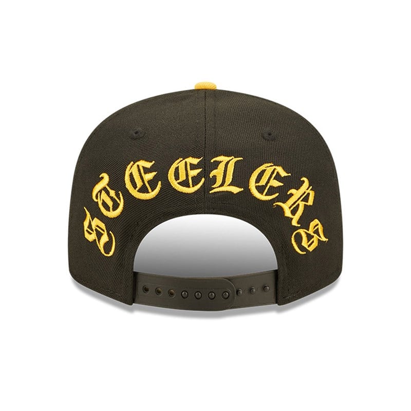 Black New Era Pittsburgh Steelers NFL Letter Arch Cap 9fifty | BZMS84521