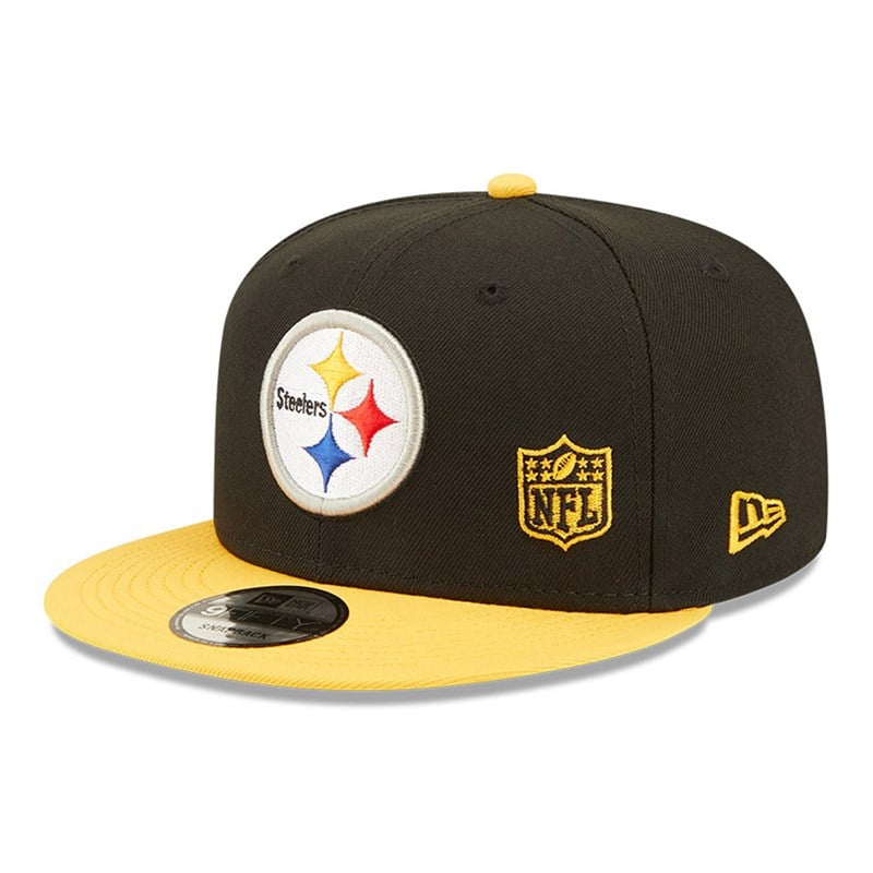 Black New Era Pittsburgh Steelers NFL Letter Arch Cap 9fifty | BZMS84521