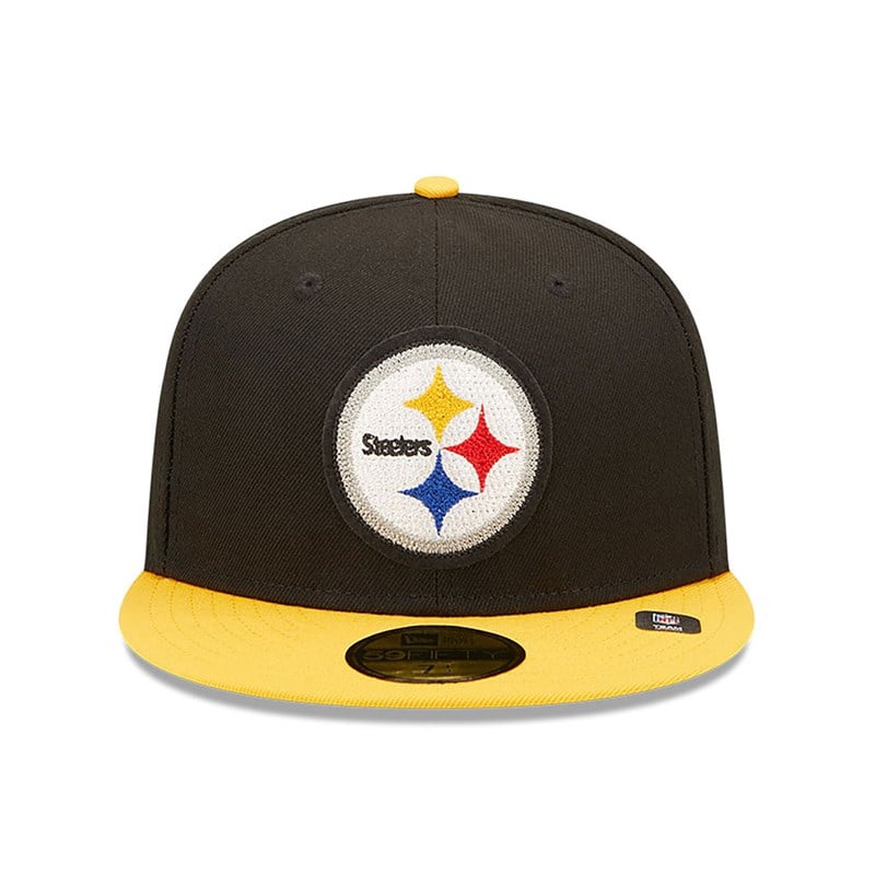 Black New Era Pittsburgh Steelers Ne Letterman Fitted Cap 59fifty | YSTW83917