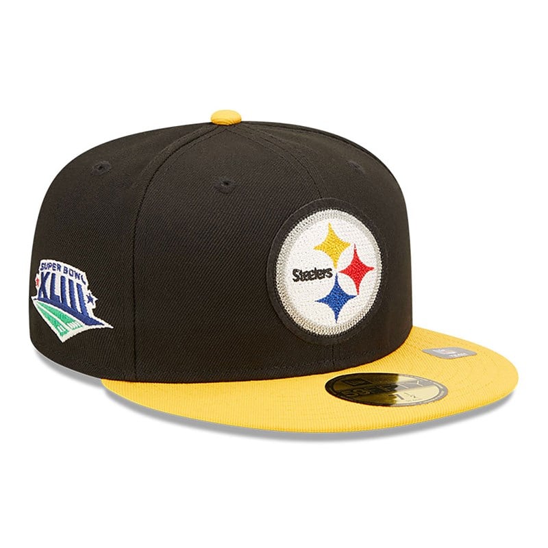 Black New Era Pittsburgh Steelers Ne Letterman Fitted Cap 59fifty | YSTW83917