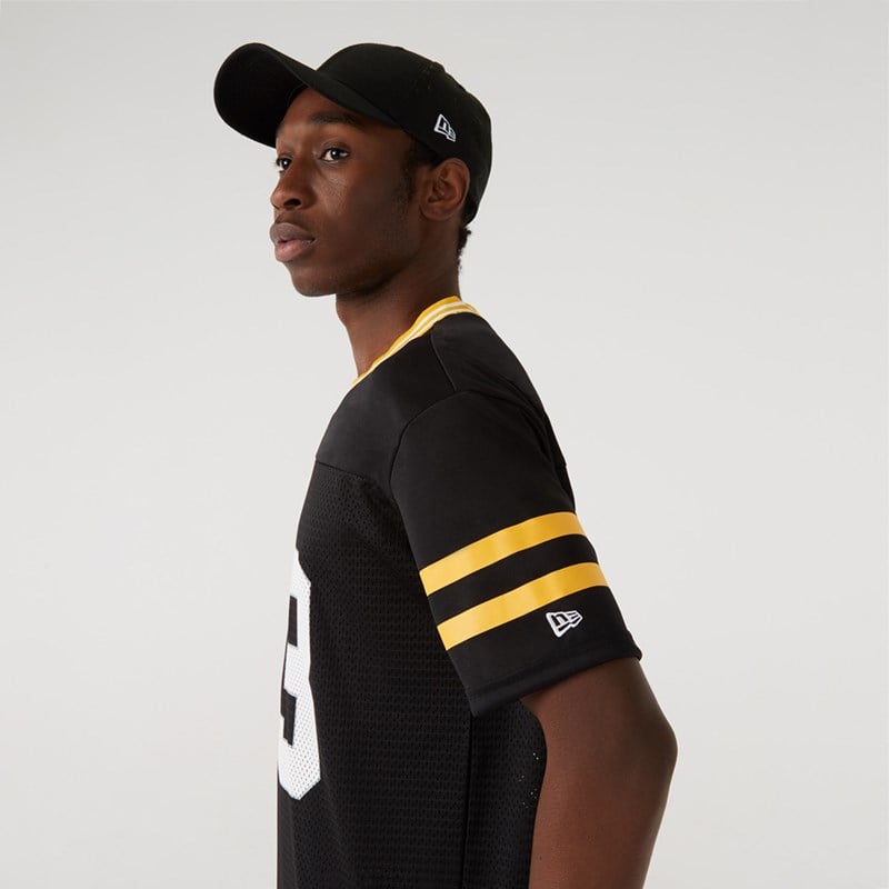 Black New Era Pittsburgh Steelers Oversized Jersey T-Shirt | NURF65430