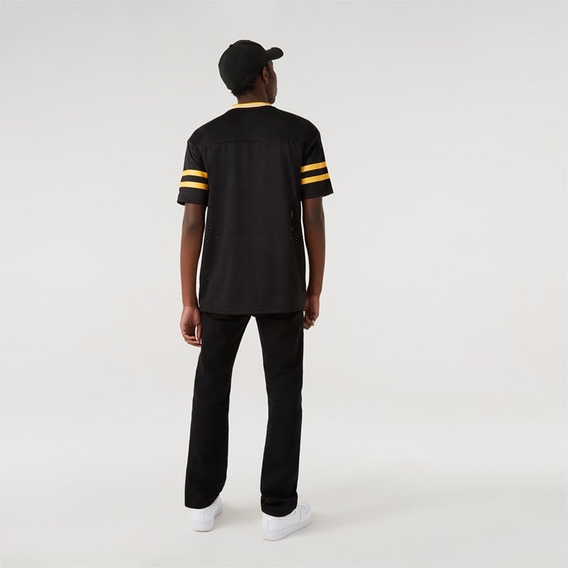 Black New Era Pittsburgh Steelers Oversized Jersey T-Shirt | NURF65430