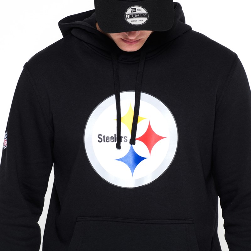 Black New Era Pittsburgh Steelers Team Logo Hoodie | PAHF08317