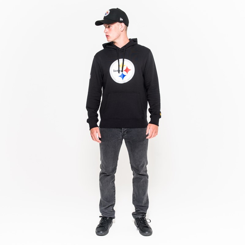 Black New Era Pittsburgh Steelers Team Logo Hoodie | PAHF08317