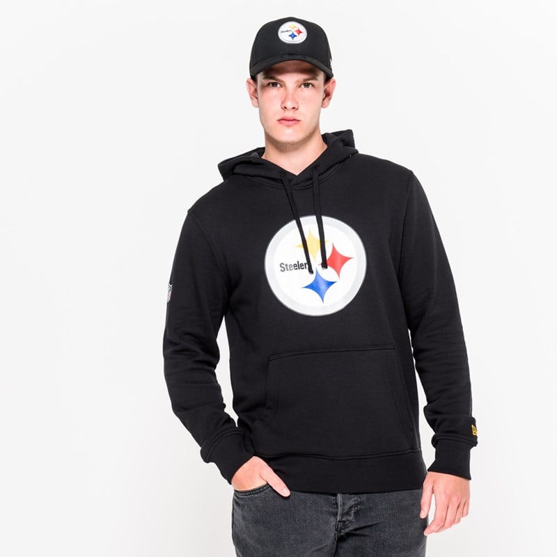 Black New Era Pittsburgh Steelers Team Logo Hoodie | PAHF08317