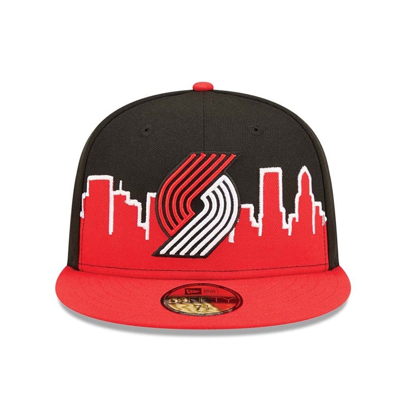 Black New Era Portland Trial Blazers NBA 2022 Fitted Cap 59fifty | FXNM82096