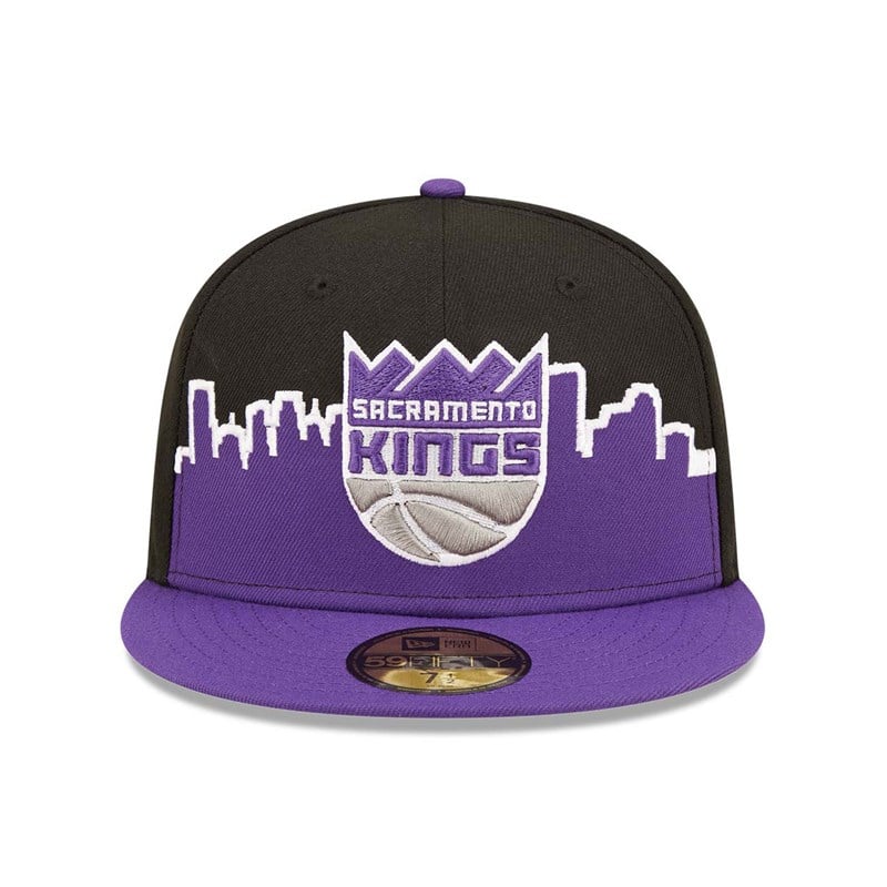 Black New Era Sacramento Kings NBA 2022 Fitted Cap 59fifty | GJTU06197