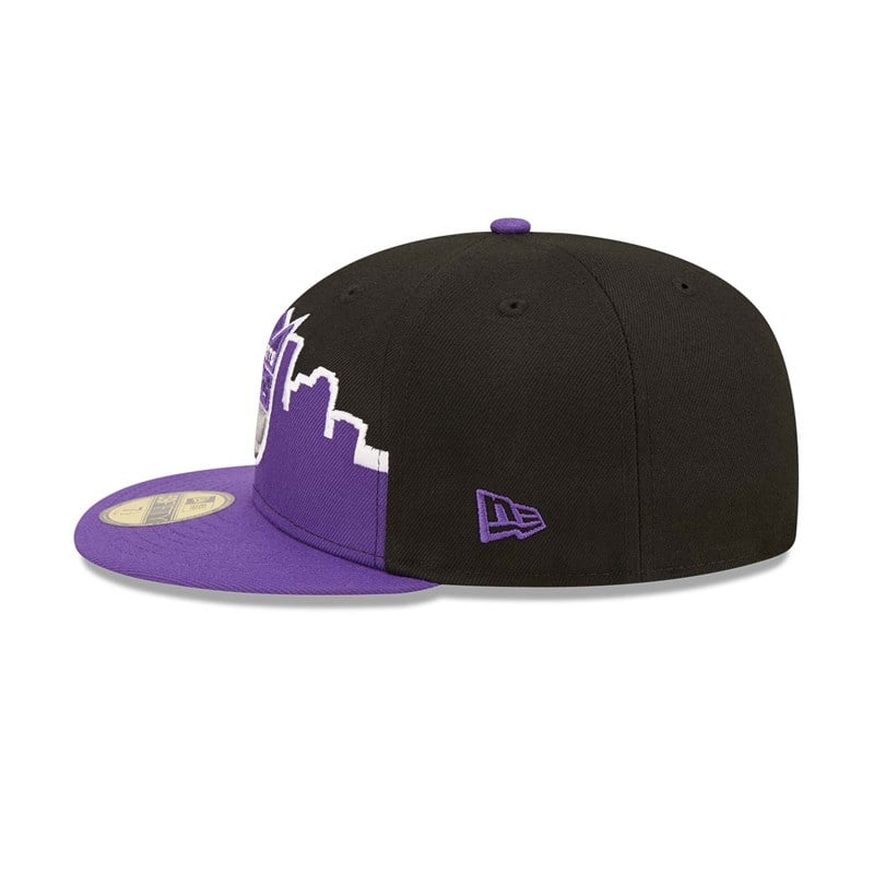 Black New Era Sacramento Kings NBA 2022 Fitted Cap 59fifty | GJTU06197