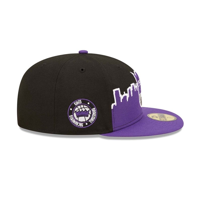 Black New Era Sacramento Kings NBA 2022 Fitted Cap 59fifty | GJTU06197