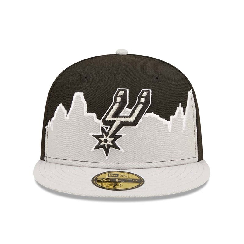 Black New Era San Antonio Spurs NBA 2022 Fitted Cap 59fifty | DMOI91785