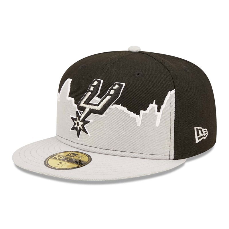 Black New Era San Antonio Spurs NBA 2022 Fitted Cap 59fifty | DMOI91785