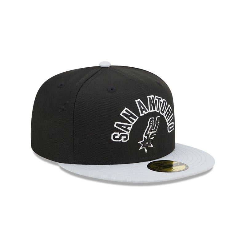 Black New Era San Antonio Spurs NBA Classic Fitted Cap 59fifty | WGYS58172