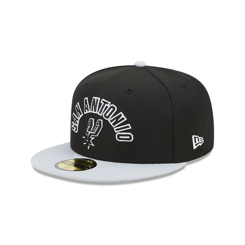 Black New Era San Antonio Spurs NBA Classic Fitted Cap 59fifty | WGYS58172