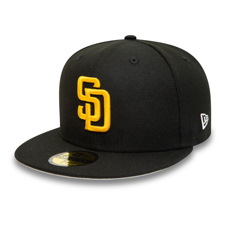 Black New Era San Diego Padres 50th Anniversary Fitted Cap 59fifty | DTLO15843