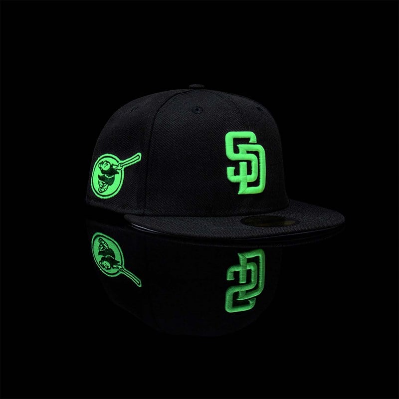 Black New Era San Diego Padres Glow In The Fitted Cap 59fifty | LRGM83917