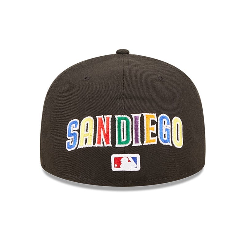 Black New Era San Diego Padres MLB Prismatic Fitted Cap 59fifty | ZFCK14086