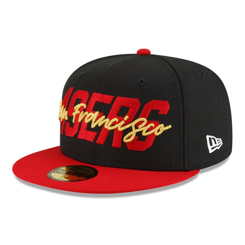 Black New Era San Francisco 49ers NFL Draft Fitted Cap 59fifty | MANS54613