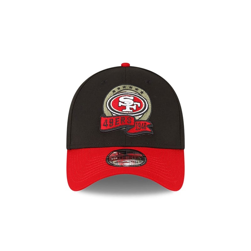 Black New Era San Francisco 49ers NFL Salute To Service Stretch Fit Cap 39thirty | BMXQ75690