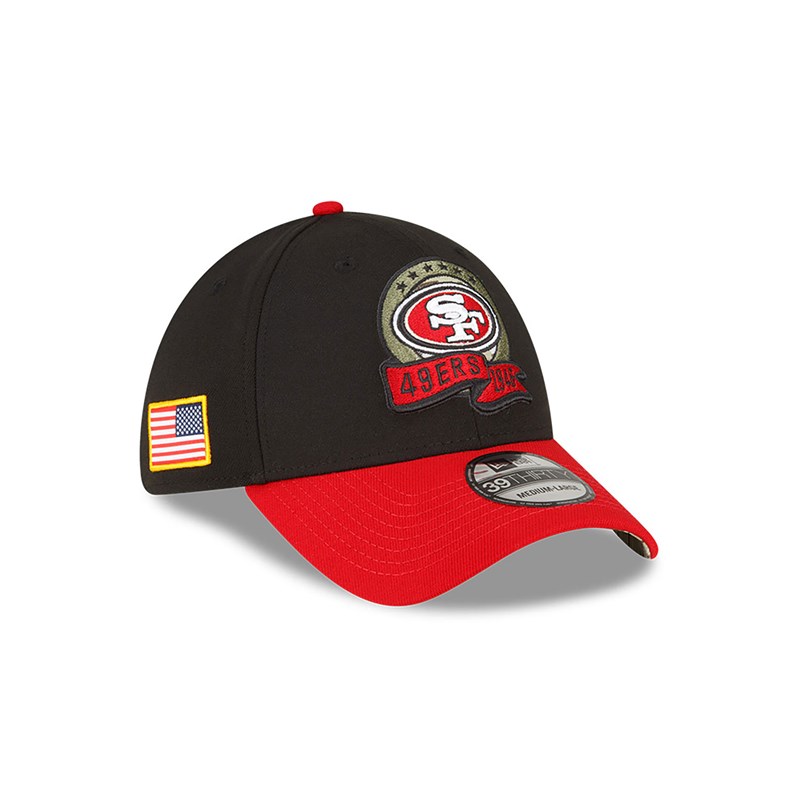 Black New Era San Francisco 49ers NFL Salute To Service Stretch Fit Cap 39thirty | BMXQ75690