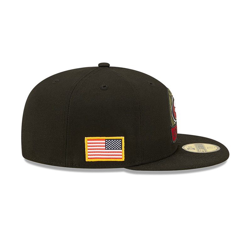 Black New Era San Francisco 49ers NFL Salute To Service Fitted Cap 59fifty | EWKY72683