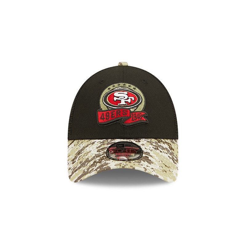 Black New Era San Francisco 49ers NFL Salute To Service Cap Trucker | PFON18093