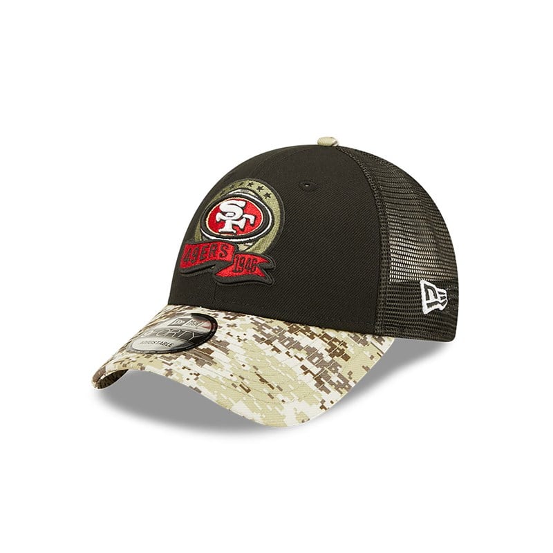 Black New Era San Francisco 49ers NFL Salute To Service Cap Trucker | PFON18093