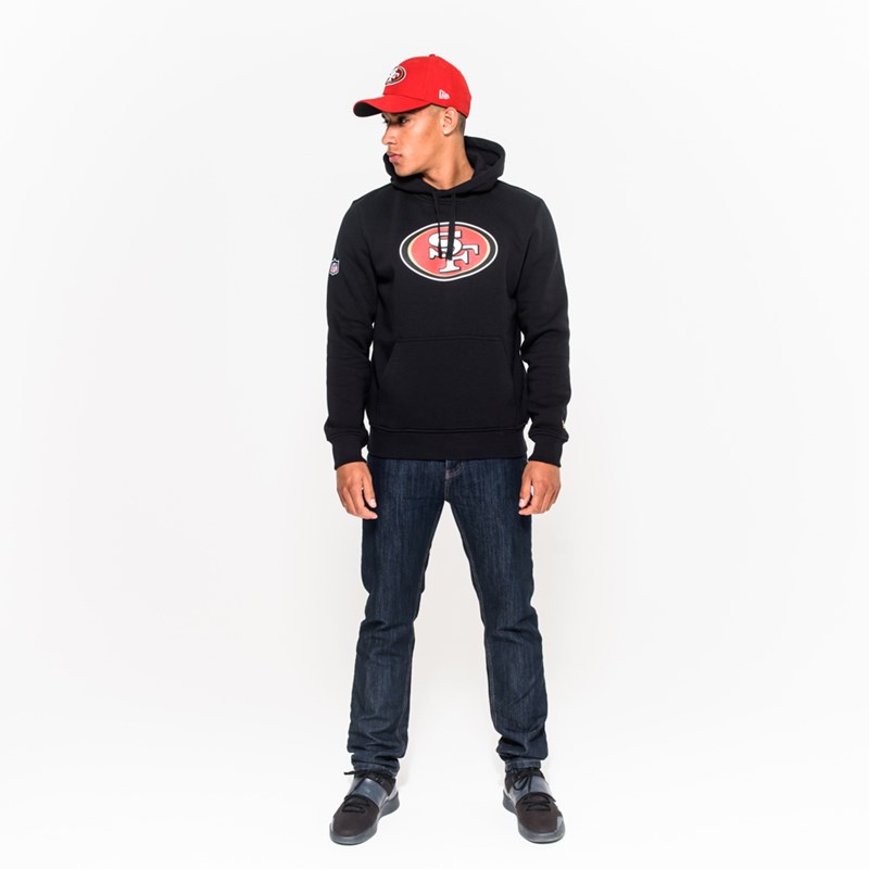 Black New Era San Francisco 49ers Team Logo Hoodie | EQKO76130