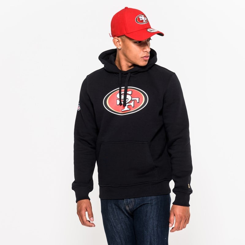 Black New Era San Francisco 49ers Team Logo Hoodie | EQKO76130