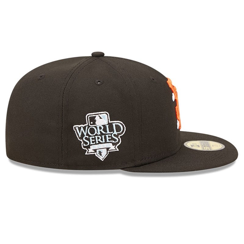 Black New Era San Francisco Giants Comic Cloud Fitted Cap 59fifty | YXQM87195