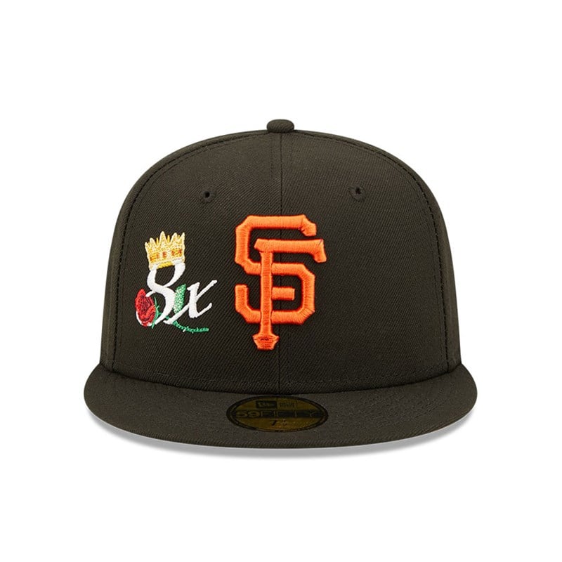 Black New Era San Francisco Giants Crown Champs Fitted Cap 59fifty | KPAV68109