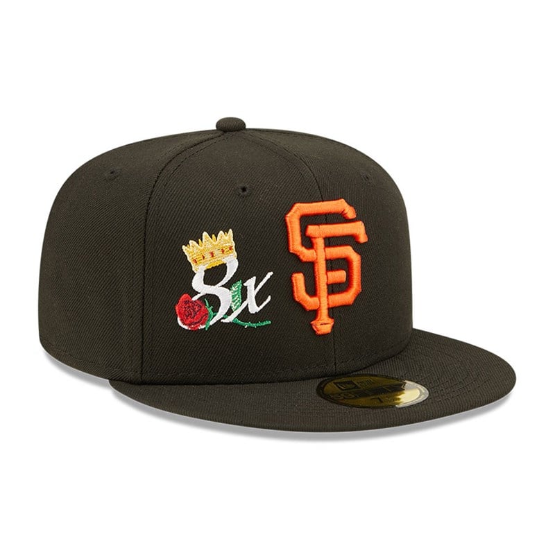 Black New Era San Francisco Giants Crown Champs Fitted Cap 59fifty | KPAV68109