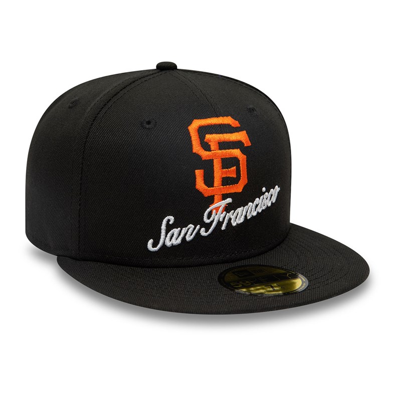 Black New Era San Francisco Giants Dual Logo Fitted Cap 59fifty | JGQX78295