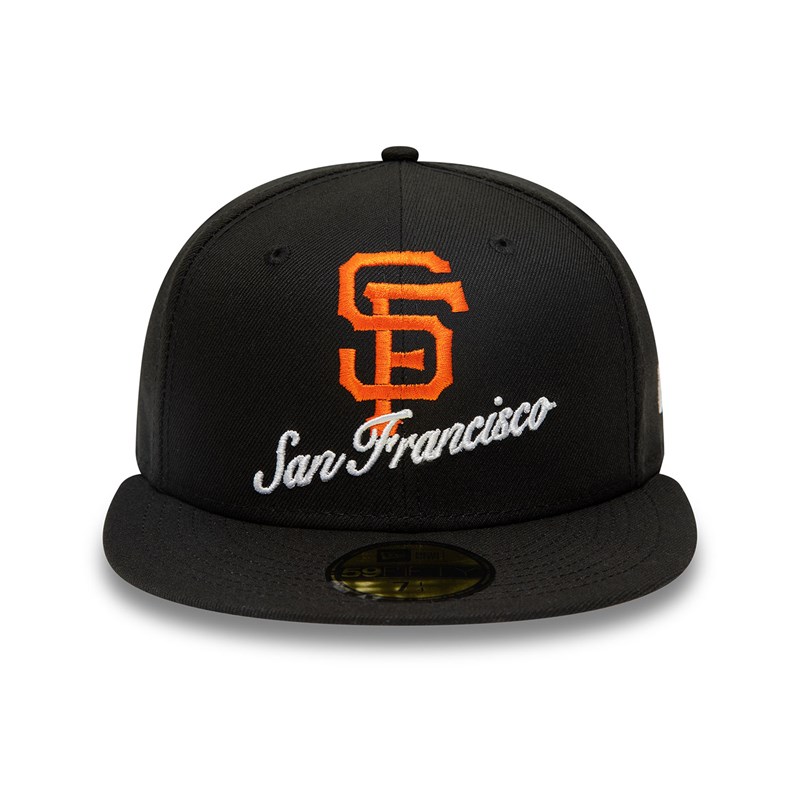 Black New Era San Francisco Giants Dual Logo Fitted Cap 59fifty | JGQX78295