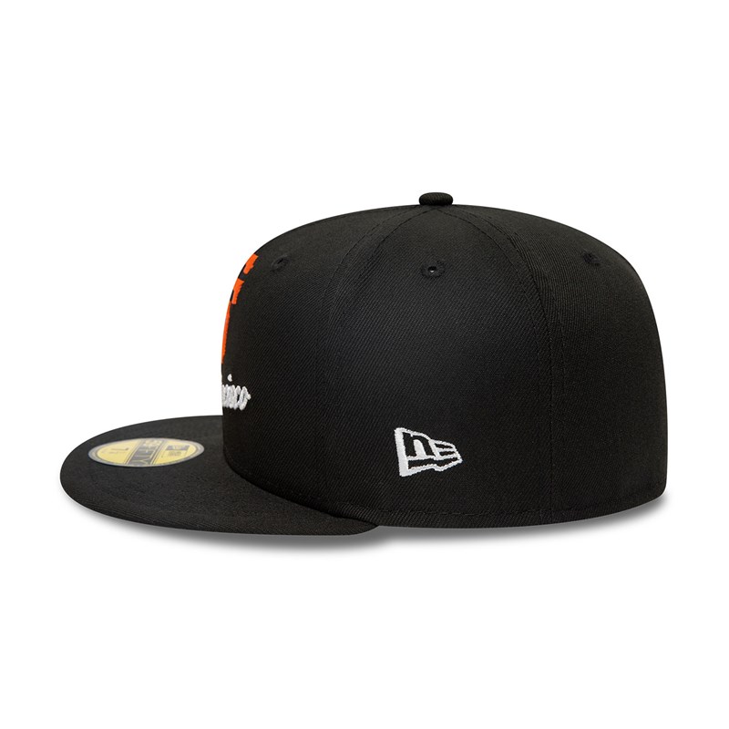 Black New Era San Francisco Giants Dual Logo Fitted Cap 59fifty | JGQX78295