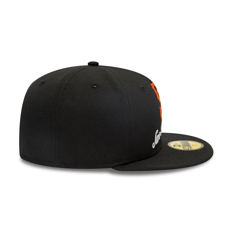 Black New Era San Francisco Giants Dual Logo Fitted Cap 59fifty | JGQX78295