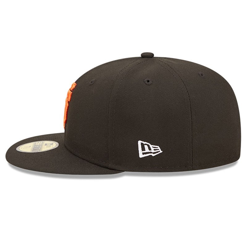 Black New Era San Francisco Giants MLB Cloud Fitted Cap 59fifty | NTOX19642