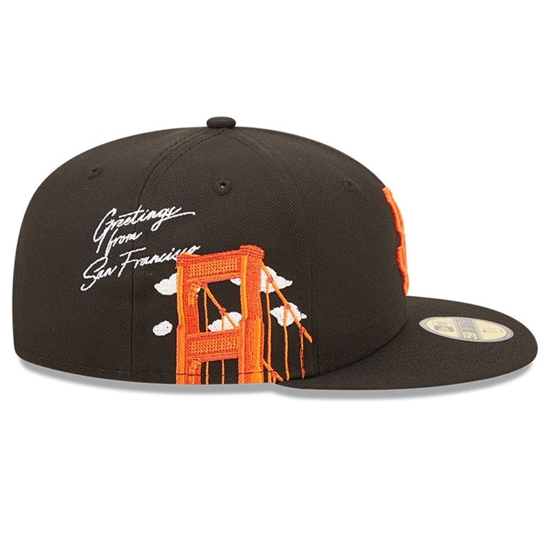 Black New Era San Francisco Giants MLB Cloud Fitted Cap 59fifty | NTOX19642